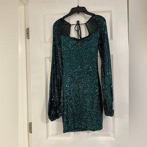 Lucy in the Sky - Shantelle Sequins Dress Emerald Green
